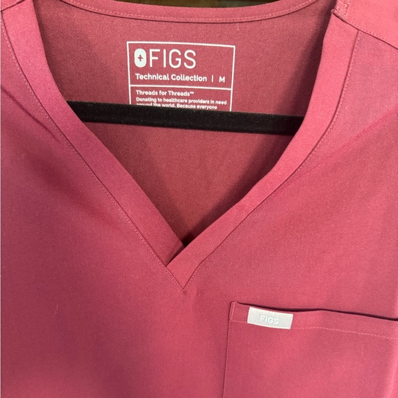 Women's Figs Burgundy, M Catarina top/M high waisted skinny Yola pants - Picture 5 of 6